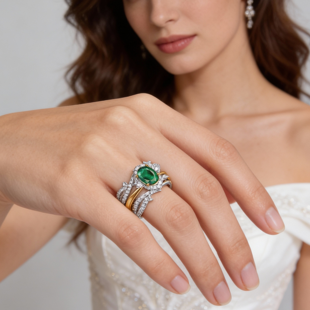 Inelul Emerald Royal