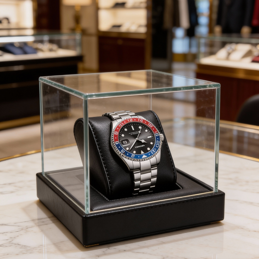 Ceas Argintiu cu Cadran Bicolor