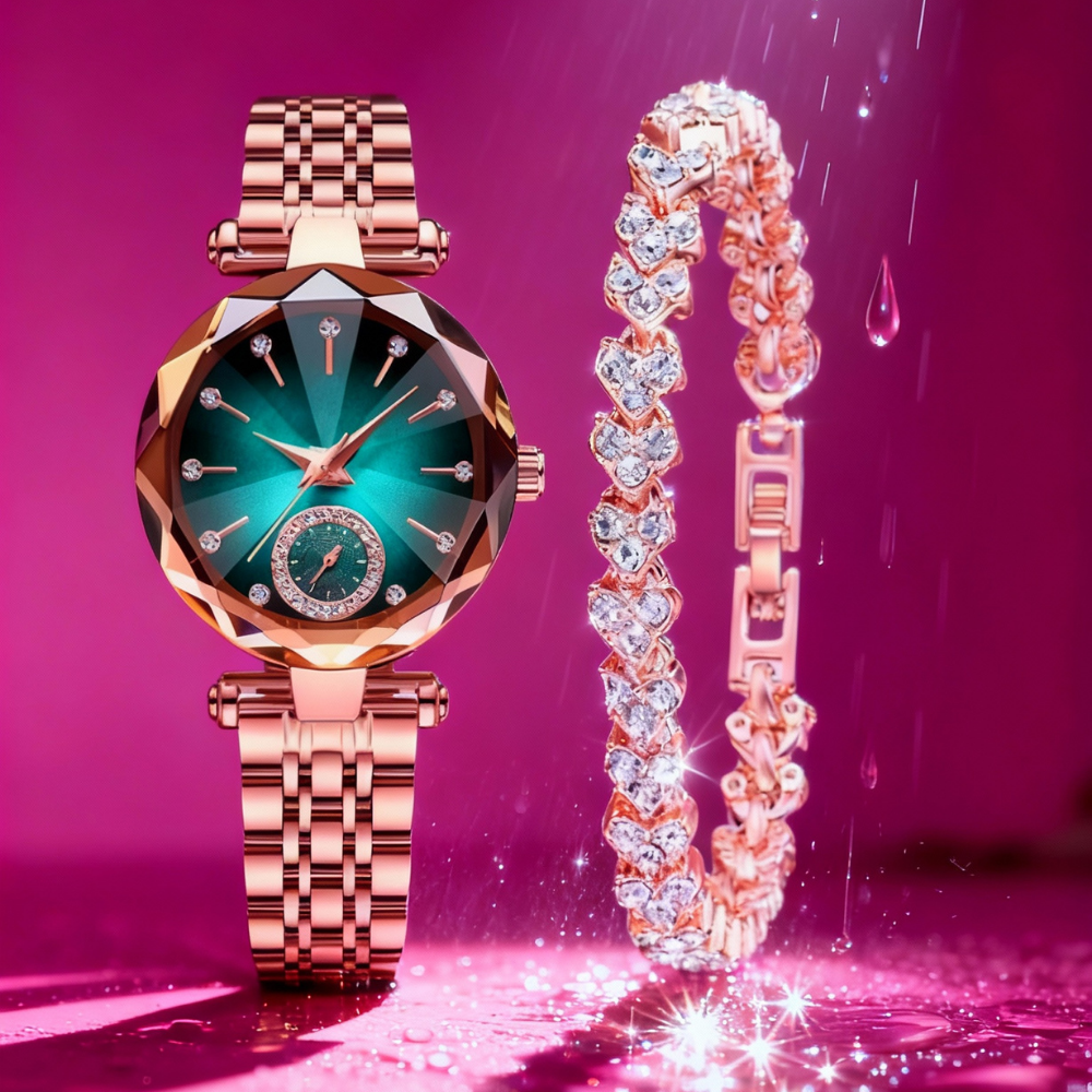 SET CEAS + BRATARA ROSE GOLD